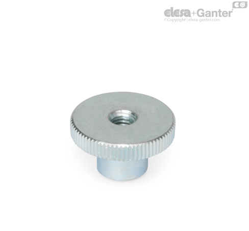 DIN 466-ZB Knurled Nuts Zinc plated | Elesa+Ganter